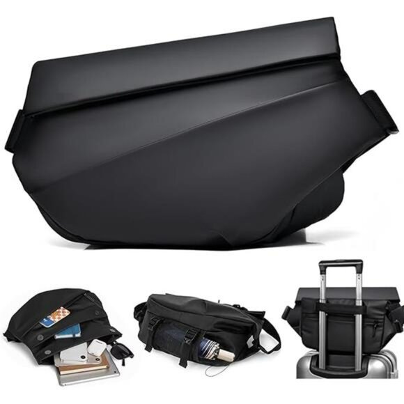 Expandable sling bag crossbody backpack waterproof anti theft chest shoulder bag - Picture 7 of 7